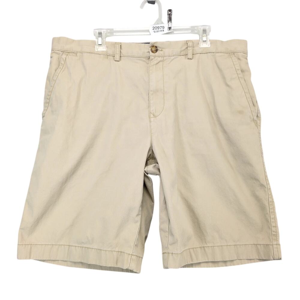Tommy Hilfiger Tan Cotton Bermuda Shorts Men's 38x10" Preppy Classic Coastal Y2K